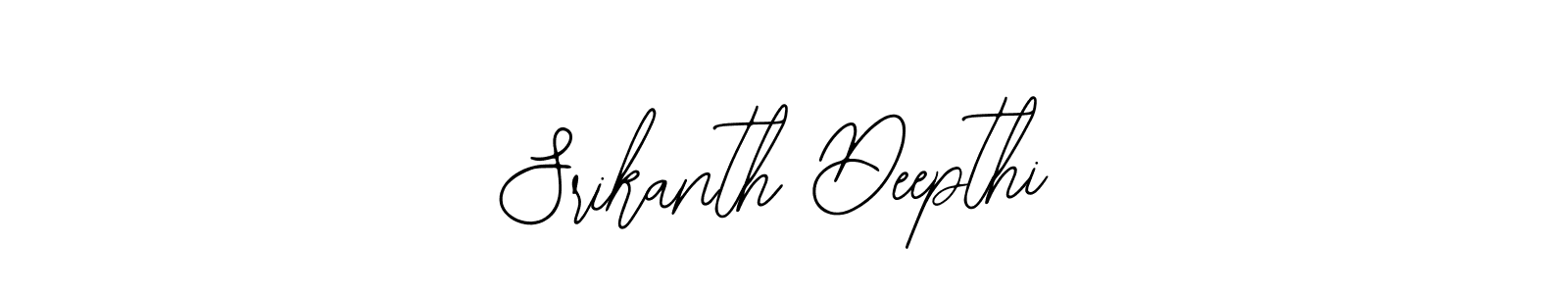 How to make Srikanth Deepthi name signature. Use Bearetta-2O07w style for creating short signs online. This is the latest handwritten sign. Srikanth Deepthi signature style 12 images and pictures png