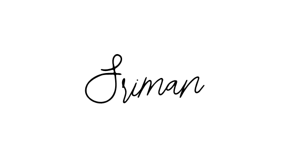 Use a signature maker to create a handwritten signature online. With this signature software, you can design (Bearetta-2O07w) your own signature for name Sriman. Sriman signature style 12 images and pictures png