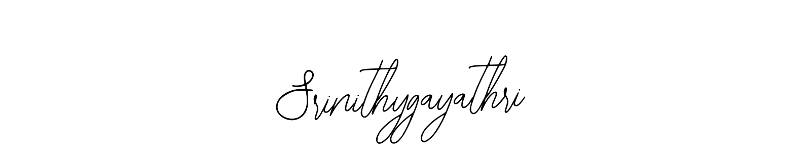 Design your own signature with our free online signature maker. With this signature software, you can create a handwritten (Bearetta-2O07w) signature for name Srinithygayathri. Srinithygayathri signature style 12 images and pictures png