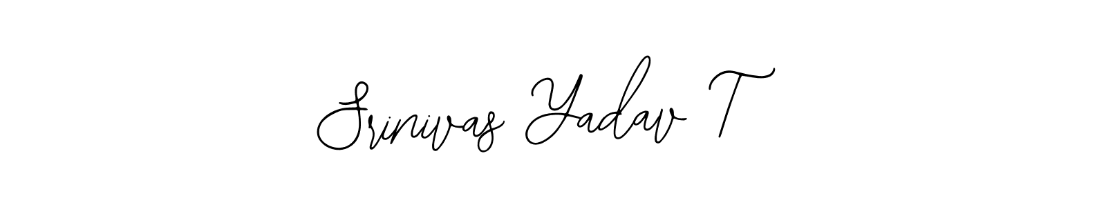 You should practise on your own different ways (Bearetta-2O07w) to write your name (Srinivas Yadav T) in signature. don't let someone else do it for you. Srinivas Yadav T signature style 12 images and pictures png