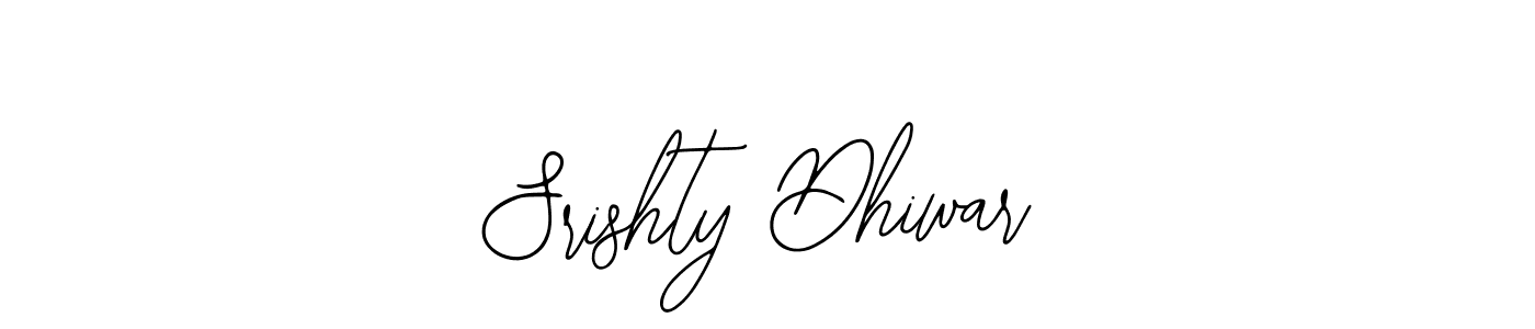 Also You can easily find your signature by using the search form. We will create Srishty Dhiwar name handwritten signature images for you free of cost using Bearetta-2O07w sign style. Srishty Dhiwar signature style 12 images and pictures png