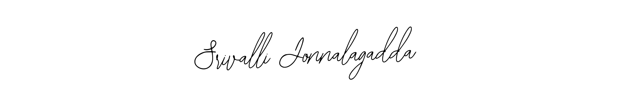 Use a signature maker to create a handwritten signature online. With this signature software, you can design (Bearetta-2O07w) your own signature for name Srivalli Jonnalagadda. Srivalli Jonnalagadda signature style 12 images and pictures png