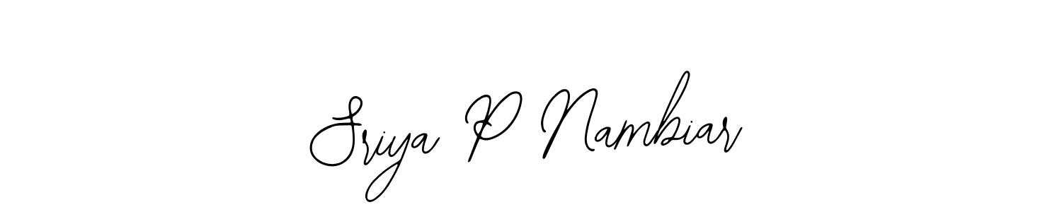 Bearetta-2O07w is a professional signature style that is perfect for those who want to add a touch of class to their signature. It is also a great choice for those who want to make their signature more unique. Get Sriya P Nambiar name to fancy signature for free. Sriya P Nambiar signature style 12 images and pictures png