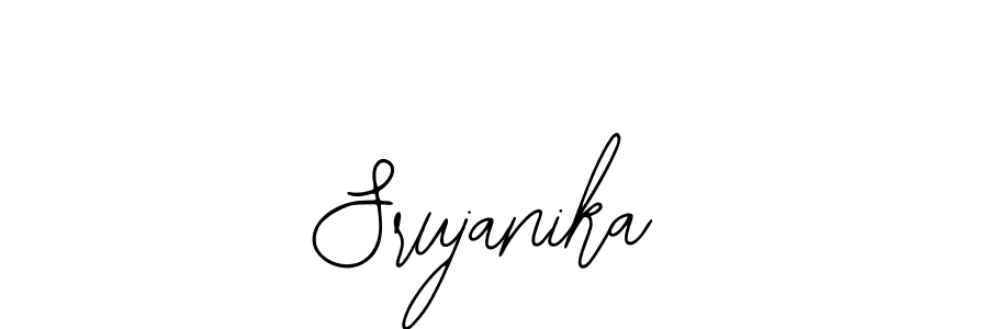 Use a signature maker to create a handwritten signature online. With this signature software, you can design (Bearetta-2O07w) your own signature for name Srujanika. Srujanika signature style 12 images and pictures png