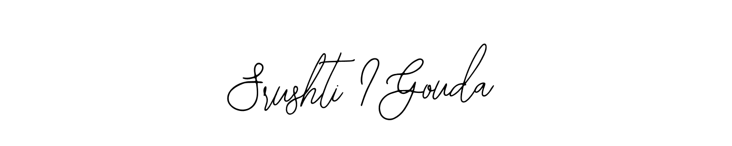 Also You can easily find your signature by using the search form. We will create Srushti I Gouda name handwritten signature images for you free of cost using Bearetta-2O07w sign style. Srushti I Gouda signature style 12 images and pictures png