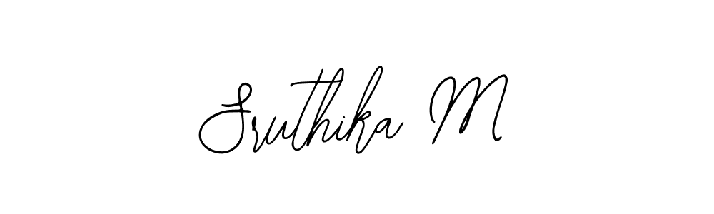 The best way (Bearetta-2O07w) to make a short signature is to pick only two or three words in your name. The name Sruthika M include a total of six letters. For converting this name. Sruthika M signature style 12 images and pictures png