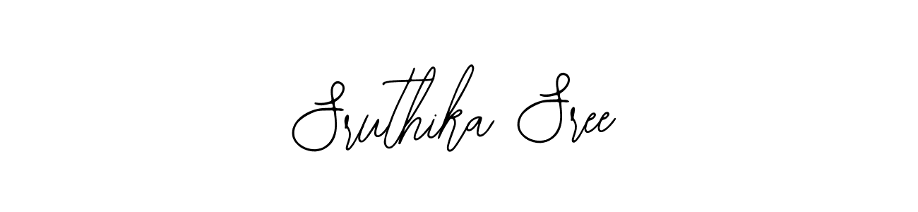 How to make Sruthika Sree name signature. Use Bearetta-2O07w style for creating short signs online. This is the latest handwritten sign. Sruthika Sree signature style 12 images and pictures png
