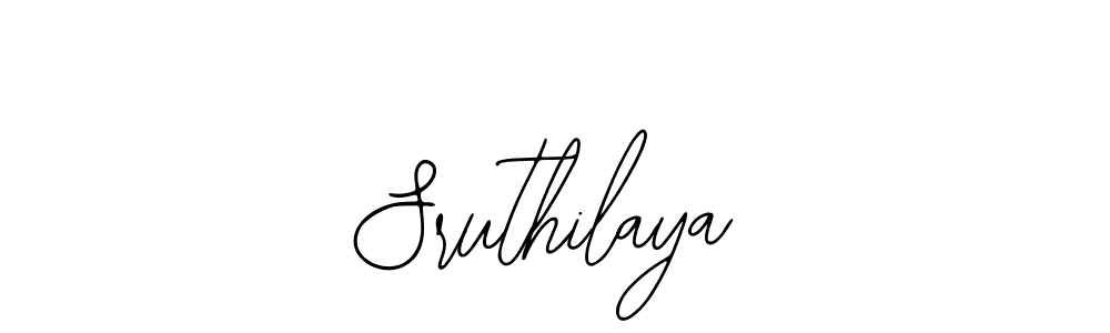 How to make Sruthilaya name signature. Use Bearetta-2O07w style for creating short signs online. This is the latest handwritten sign. Sruthilaya signature style 12 images and pictures png