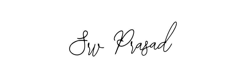 How to make Srv Prasad name signature. Use Bearetta-2O07w style for creating short signs online. This is the latest handwritten sign. Srv Prasad signature style 12 images and pictures png