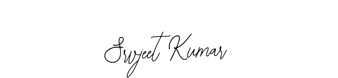 The best way (Bearetta-2O07w) to make a short signature is to pick only two or three words in your name. The name Srvjeet Kumar include a total of six letters. For converting this name. Srvjeet Kumar signature style 12 images and pictures png