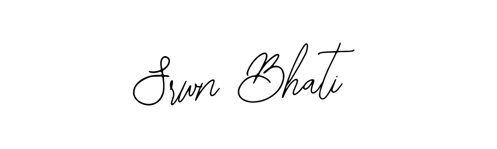 Use a signature maker to create a handwritten signature online. With this signature software, you can design (Bearetta-2O07w) your own signature for name Srwn Bhati. Srwn Bhati signature style 12 images and pictures png