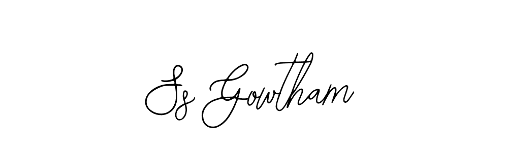 This is the best signature style for the Ss Gowtham name. Also you like these signature font (Bearetta-2O07w). Mix name signature. Ss Gowtham signature style 12 images and pictures png