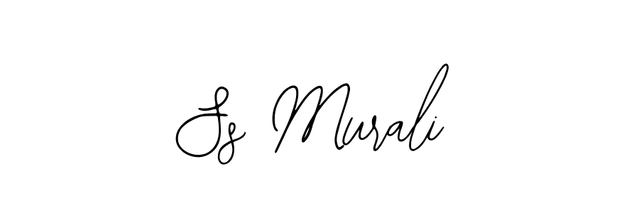 You should practise on your own different ways (Bearetta-2O07w) to write your name (Ss Murali) in signature. don't let someone else do it for you. Ss Murali signature style 12 images and pictures png