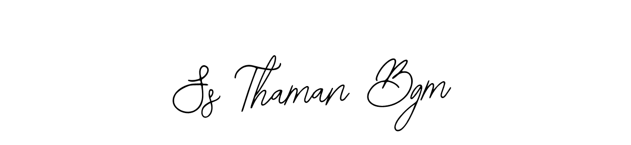 Similarly Bearetta-2O07w is the best handwritten signature design. Signature creator online .You can use it as an online autograph creator for name Ss Thaman Bgm. Ss Thaman Bgm signature style 12 images and pictures png