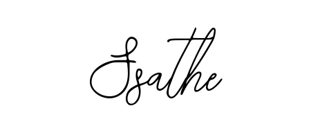 A sleek calligraphic signature for name Ssathe utilizing Bearetta-2O07w styling. Great for adding personal signatures to photos and art. Ssathe signature style 12 images and pictures png