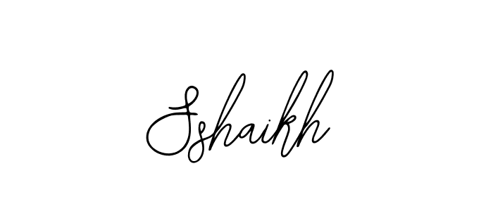 How to make Sshaikh name signature. Use Bearetta-2O07w style for creating short signs online. This is the latest handwritten sign. Sshaikh signature style 12 images and pictures png