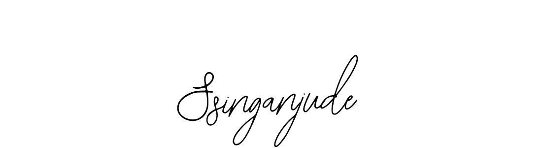 The best way (Bearetta-2O07w) to make a short signature is to pick only two or three words in your name. The name Ssinganjude include a total of six letters. For converting this name. Ssinganjude signature style 12 images and pictures png