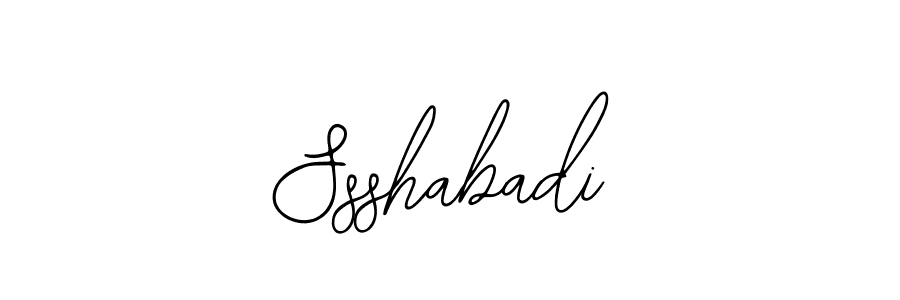 How to make Ssshabadi name signature. Use Bearetta-2O07w style for creating short signs online. This is the latest handwritten sign. Ssshabadi signature style 12 images and pictures png