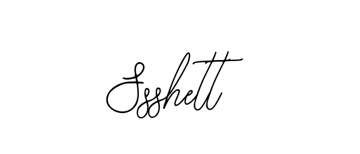 How to make Ssshett name signature. Use Bearetta-2O07w style for creating short signs online. This is the latest handwritten sign. Ssshett signature style 12 images and pictures png