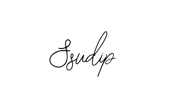 How to make Ssudip name signature. Use Bearetta-2O07w style for creating short signs online. This is the latest handwritten sign. Ssudip signature style 12 images and pictures png