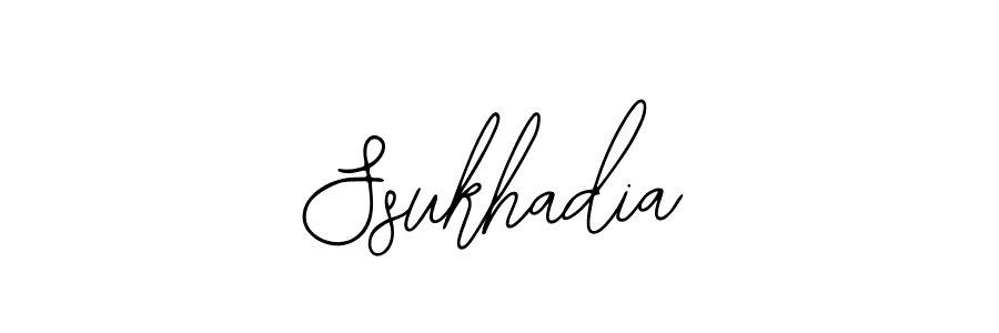 You should practise on your own different ways (Bearetta-2O07w) to write your name (Ssukhadia) in signature. don't let someone else do it for you. Ssukhadia signature style 12 images and pictures png
