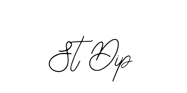 The best way (Bearetta-2O07w) to make a short signature is to pick only two or three words in your name. The name St Dip include a total of six letters. For converting this name. St Dip signature style 12 images and pictures png