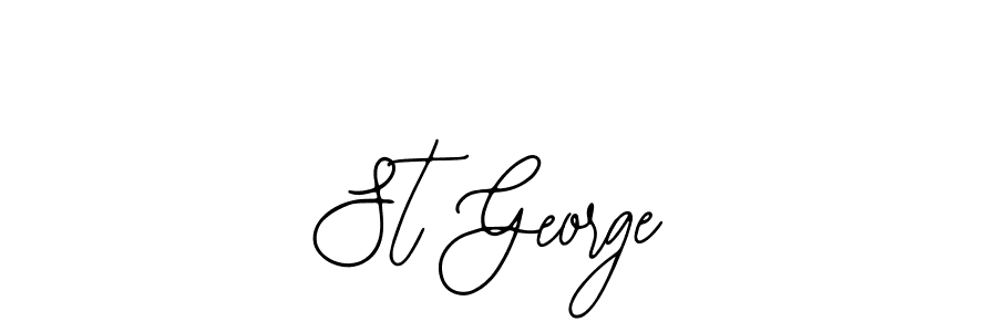 Design your own signature with our free online signature maker. With this signature software, you can create a handwritten (Bearetta-2O07w) signature for name St George. St George signature style 12 images and pictures png