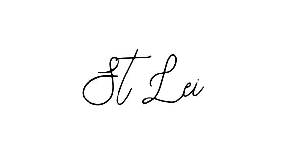 Make a beautiful signature design for name St Lei. With this signature (Bearetta-2O07w) style, you can create a handwritten signature for free. St Lei signature style 12 images and pictures png