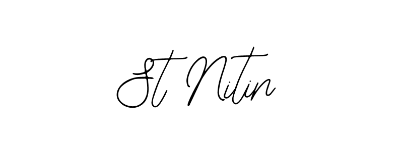 Also You can easily find your signature by using the search form. We will create St Nitin name handwritten signature images for you free of cost using Bearetta-2O07w sign style. St Nitin signature style 12 images and pictures png