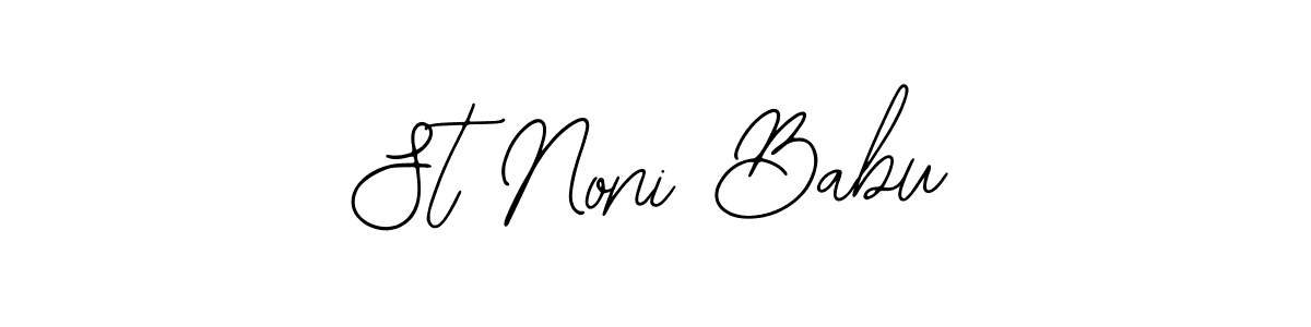 Use a signature maker to create a handwritten signature online. With this signature software, you can design (Bearetta-2O07w) your own signature for name St Noni Babu. St Noni Babu signature style 12 images and pictures png