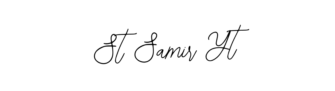 You should practise on your own different ways (Bearetta-2O07w) to write your name (St Samir Yt) in signature. don't let someone else do it for you. St Samir Yt signature style 12 images and pictures png