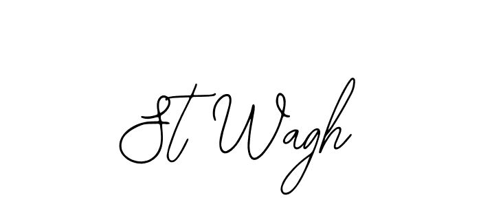 Check out images of Autograph of St Wagh name. Actor St Wagh Signature Style. Bearetta-2O07w is a professional sign style online. St Wagh signature style 12 images and pictures png