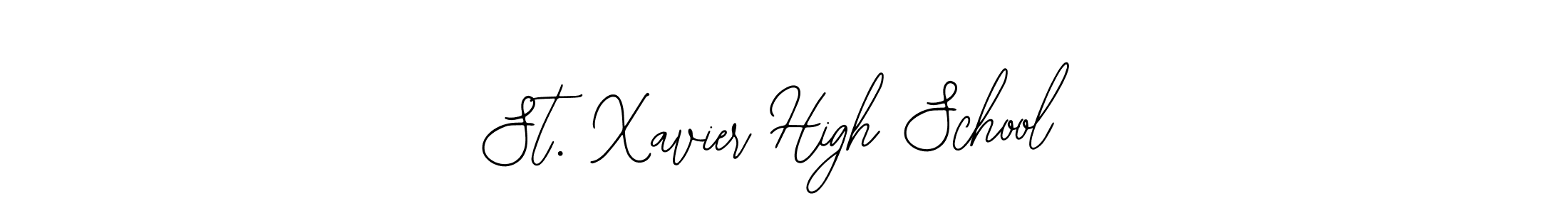Use a signature maker to create a handwritten signature online. With this signature software, you can design (Bearetta-2O07w) your own signature for name St. Xavier High School. St. Xavier High School signature style 12 images and pictures png