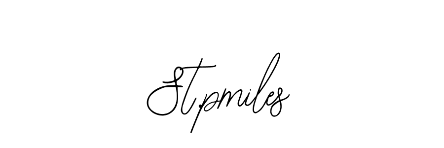 Also we have St.pmiles name is the best signature style. Create professional handwritten signature collection using Bearetta-2O07w autograph style. St.pmiles signature style 12 images and pictures png
