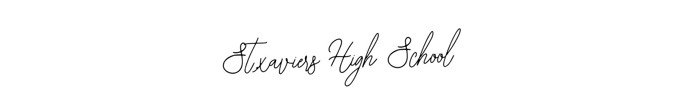 Make a beautiful signature design for name St.xaviers High School. With this signature (Bearetta-2O07w) style, you can create a handwritten signature for free. St.xaviers High School signature style 12 images and pictures png