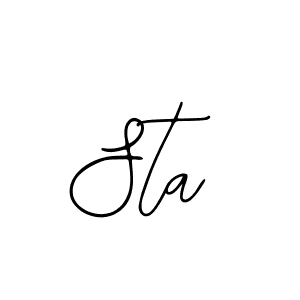 Use a signature maker to create a handwritten signature online. With this signature software, you can design (Bearetta-2O07w) your own signature for name Sta. Sta signature style 12 images and pictures png