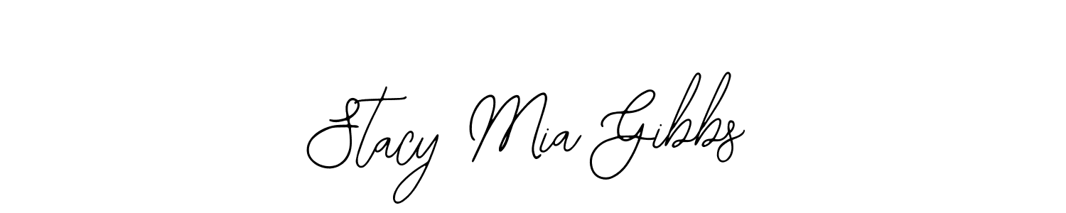 How to make Stacy Mia Gibbs name signature. Use Bearetta-2O07w style for creating short signs online. This is the latest handwritten sign. Stacy Mia Gibbs signature style 12 images and pictures png