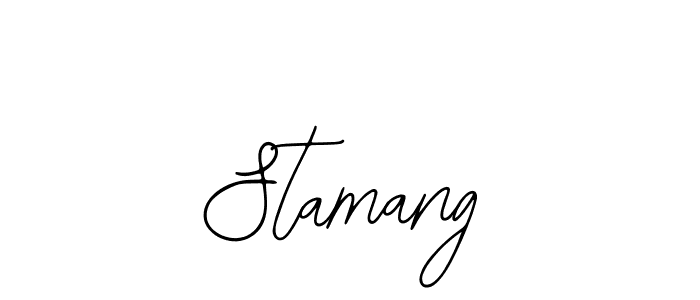 Use a signature maker to create a handwritten signature online. With this signature software, you can design (Bearetta-2O07w) your own signature for name Stamang. Stamang signature style 12 images and pictures png