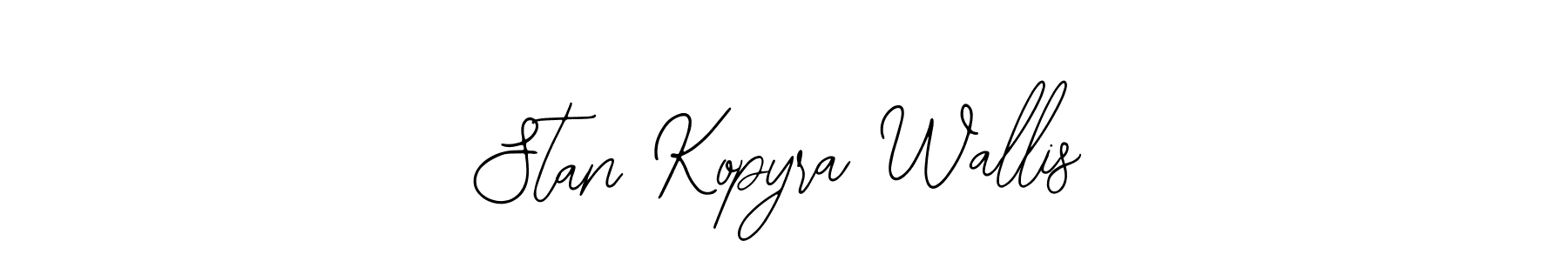 Design your own signature with our free online signature maker. With this signature software, you can create a handwritten (Bearetta-2O07w) signature for name Stan Kopyra Wallis. Stan Kopyra Wallis signature style 12 images and pictures png