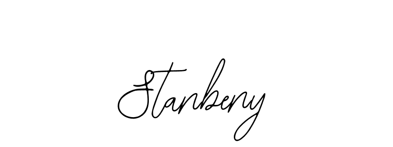 You should practise on your own different ways (Bearetta-2O07w) to write your name (Stanbeny) in signature. don't let someone else do it for you. Stanbeny signature style 12 images and pictures png