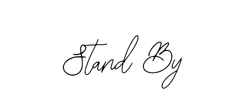 Similarly Bearetta-2O07w is the best handwritten signature design. Signature creator online .You can use it as an online autograph creator for name Stand By. Stand By signature style 12 images and pictures png