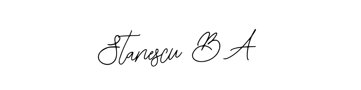 Also we have Stanescu B A name is the best signature style. Create professional handwritten signature collection using Bearetta-2O07w autograph style. Stanescu B A signature style 12 images and pictures png