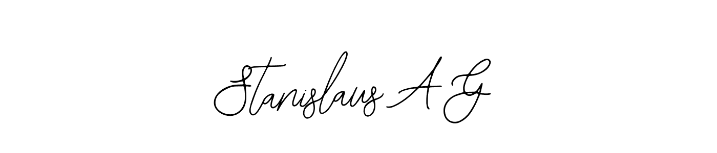 How to make Stanislaus A G signature? Bearetta-2O07w is a professional autograph style. Create handwritten signature for Stanislaus A G name. Stanislaus A G signature style 12 images and pictures png