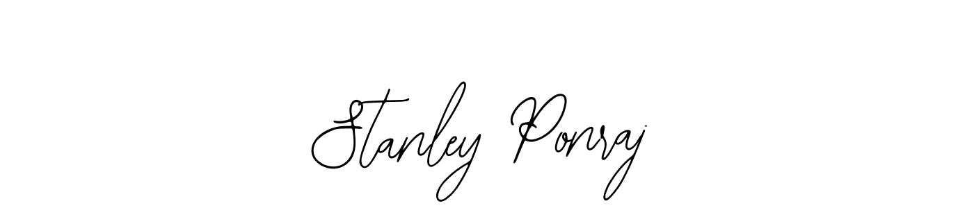 How to make Stanley Ponraj name signature. Use Bearetta-2O07w style for creating short signs online. This is the latest handwritten sign. Stanley Ponraj signature style 12 images and pictures png