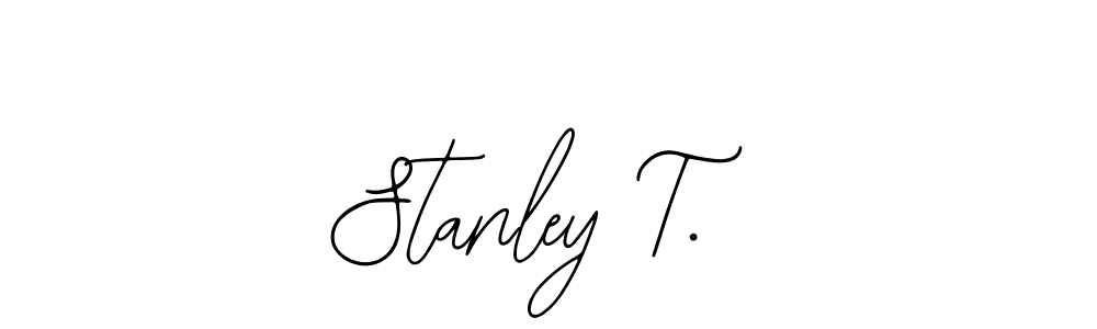 How to make Stanley T. name signature. Use Bearetta-2O07w style for creating short signs online. This is the latest handwritten sign. Stanley T. signature style 12 images and pictures png