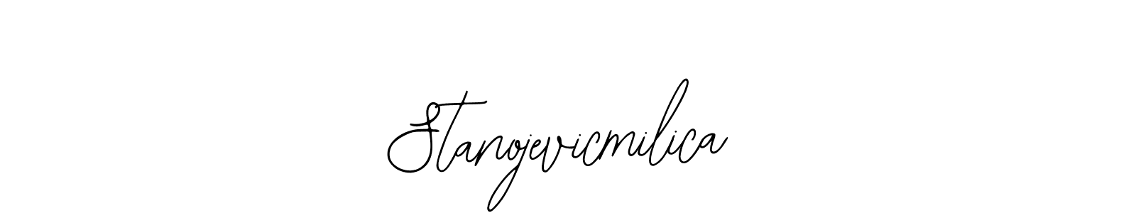 How to make Stanojevicmilica name signature. Use Bearetta-2O07w style for creating short signs online. This is the latest handwritten sign. Stanojevicmilica signature style 12 images and pictures png