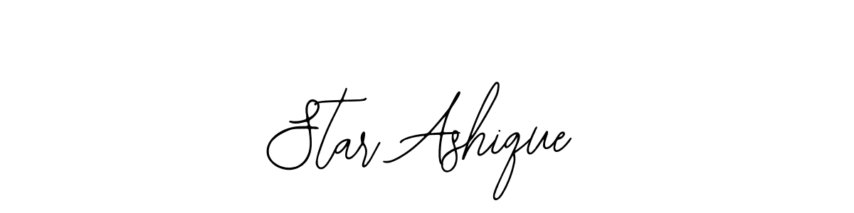 Use a signature maker to create a handwritten signature online. With this signature software, you can design (Bearetta-2O07w) your own signature for name Star Ashique. Star Ashique signature style 12 images and pictures png