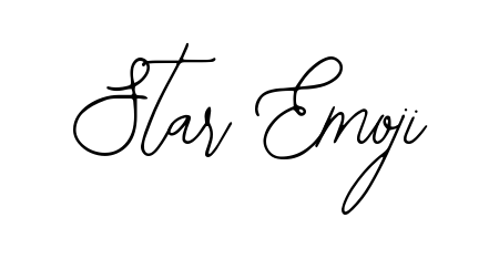 Personalize your online presence with Star Emoji signature rendered in elegant Bearetta-2O07w font. Great for website footers and blogs. Star Emoji signature style 12 images and pictures png
