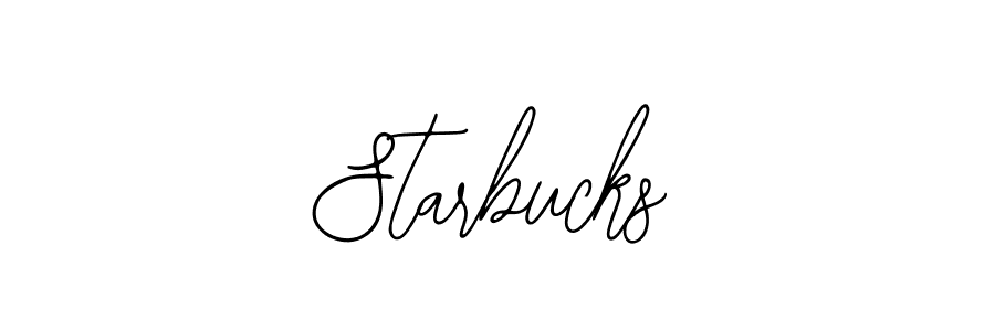 You should practise on your own different ways (Bearetta-2O07w) to write your name (Starbucks) in signature. don't let someone else do it for you. Starbucks signature style 12 images and pictures png