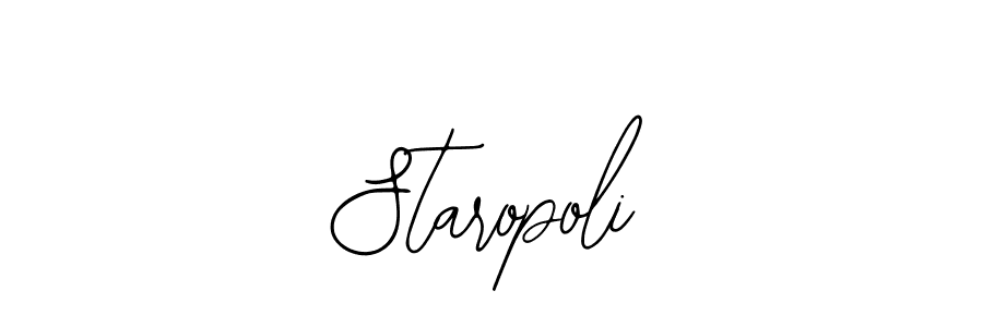 Make a beautiful signature design for name Staropoli. With this signature (Bearetta-2O07w) style, you can create a handwritten signature for free. Staropoli signature style 12 images and pictures png